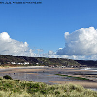 Buy canvas prints of Horton Beach on the Gower Peninsula South Wales  by Nick Jenkins