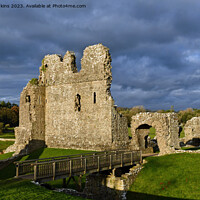 Buy canvas prints of Ogmore Castle at Ogmore Village Vale of Glamorgan  by Nick Jenkins