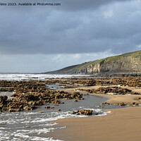 Buy canvas prints of Dunraven Bay on an Incoming tide South Wales by Nick Jenkins