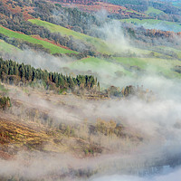 Buy canvas prints of Mist in the Talybont Valley Brecon Beacons  by Nick Jenkins