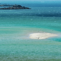Buy canvas prints of Sand Bar and Sea Scillies by Nick Jenkins
