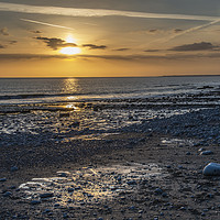Buy canvas prints of Sunset at Cwm Nash Beach Glamorgan Heritage Coast  by Nick Jenkins