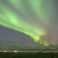 Buy canvas prints of Aurora Borealis over Iceland Hofn Icelandic south  by Nick Jenkins