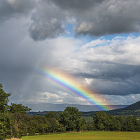 Buy canvas prints of Rainbow over the Wye Valley Brecon Beacons by Nick Jenkins