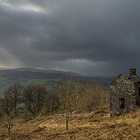 Buy canvas prints of The Ruined House on Allt yr Esgair Brecon Beacons by Nick Jenkins