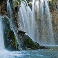 Buy canvas prints of Waterfall Close Up at Plitvice National Park Croar by Nick Jenkins
