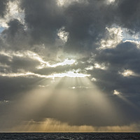 Buy canvas prints of Evening sunburst, Vik Beach Iceland's south coast by Nick Jenkins