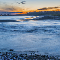 Buy canvas prints of Sunset over Ogmore by Sea Estuary Glamorgan Coast by Nick Jenkins