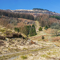 Buy canvas prints of The Hills above Blaenrhondda South Wales by Nick Jenkins