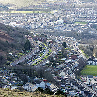 Buy canvas prints of Llwynypia and Tonypandy from Penrhys by Nick Jenkins
