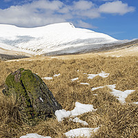 Buy canvas prints of Pen y Fan in Winter Brecon Beacons National Park  by Nick Jenkins
