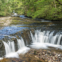 Buy canvas prints of Horseshoe Falls River Neath Brecon Beacons Wales  by Nick Jenkins