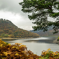 Buy canvas prints of Garreg Ddu Reservoir Autumn Elan Valley Mid Wales by Nick Jenkins