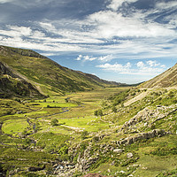 Buy canvas prints of Nant Ffrancon Valley Snowdonia North Wales by Nick Jenkins