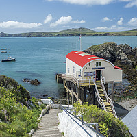 Buy canvas prints of St Justinians Old Lifeboat Station Pembrokeshire by Nick Jenkins