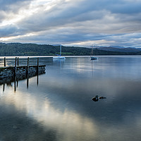 Buy canvas prints of Cloud Reflections on Lake Windermere Lake District by Nick Jenkins