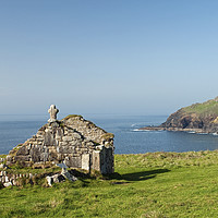 Buy canvas prints of St Helen's Oratory Chapel Cape Cornwall by Nick Jenkins