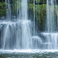 Buy canvas prints of Close Up of Upper Ddwli Falls Vale of Neath by Nick Jenkins