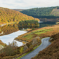 Buy canvas prints of Looking Down the Elan Valley Powys in Autumn by Nick Jenkins