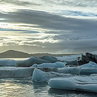 Buy canvas prints of Jokulsarlon Glacial Lake in the Evening Iceland by Nick Jenkins
