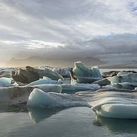Buy canvas prints of Jokulsarlon Glacial Lake Below Vatnajokull Iceland by Nick Jenkins