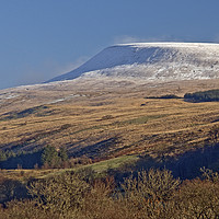 Buy canvas prints of Fan Gyhirych Brecon Beacons Wales with snow by Nick Jenkins