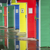 Buy canvas prints of Colourful Beach Huts by Nick Jenkins