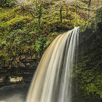 Buy canvas prints of Scwd Gwladys Waterfall in Winter in the Vale of Ne by Nick Jenkins