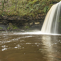 Buy canvas prints of Scwd Gwladys Waterfall Vale of Neath by Nick Jenkins