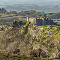 Buy canvas prints of Carreg Cennen Castle Carmarthenshire West Wales by Nick Jenkins
