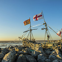 Buy canvas prints of The Pirate Ship Hoylake Seafront Wirral Merseyside by Nick Jenkins