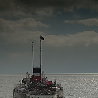 Buy canvas prints of The Waverley Leaving Penarth Pier south wales by Nick Jenkins