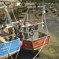 Buy canvas prints of Fishing Boats moored Lower Fishguard Pembrokeshire by Nick Jenkins