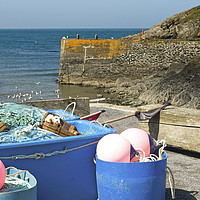 Buy canvas prints of The Harbour Entrance Porthgain Pembrokeshire Wales by Nick Jenkins