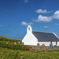 Buy canvas prints of Mwnt Church in Ceredigion West Wales by Nick Jenkins