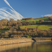 Buy canvas prints of Talybont Reservoir and Dam Brecon Beacons  by Nick Jenkins