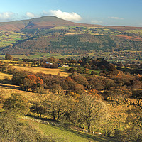 Buy canvas prints of The Sugarloaf from Llangattock Escarpment by Nick Jenkins