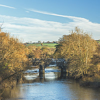 Buy canvas prints of The Brynich Aqueduct over the River Usk Brecon by Nick Jenkins