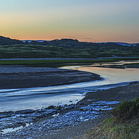 Buy canvas prints of The River Ogmore Estuary Sunset Vale of Glamorgan  by Nick Jenkins