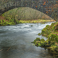 Buy canvas prints of Footbridge over the River Brathay Lake District  by Nick Jenkins