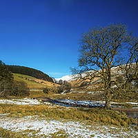 Buy canvas prints of Nant Crew Brecon Beacons south Wales in winter by Nick Jenkins