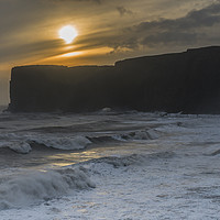 Buy canvas prints of Sunset at Dyrholaey in Iceland by Nick Jenkins