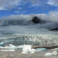 Buy canvas prints of Fjallsarlon Glacial Lake and Glacier Iceland by Nick Jenkins