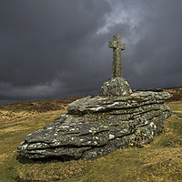 Buy canvas prints of Babeny Memorial Cross on Dartmoor by Nick Jenkins