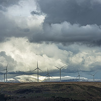 Buy canvas prints of Brecon Beacons and Wind Turbines from Bwlch Wales by Nick Jenkins