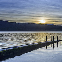 Buy canvas prints of Sunset over Lake Windermere by Nick Jenkins