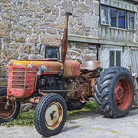 Buy canvas prints of Old Zetor Diesel 4011 Tractor on the Scillies by Nick Jenkins