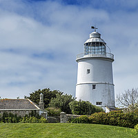 Buy canvas prints of The Old Lighthouse on St Agnes by Nick Jenkins