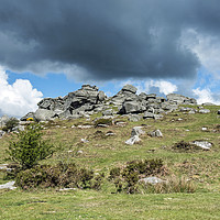 Buy canvas prints of Bonehill Rocks on Dartmoor National Park Devon by Nick Jenkins