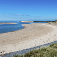 Buy canvas prints of Sandy and Deserted Beach at Burry Port south Wales by Nick Jenkins